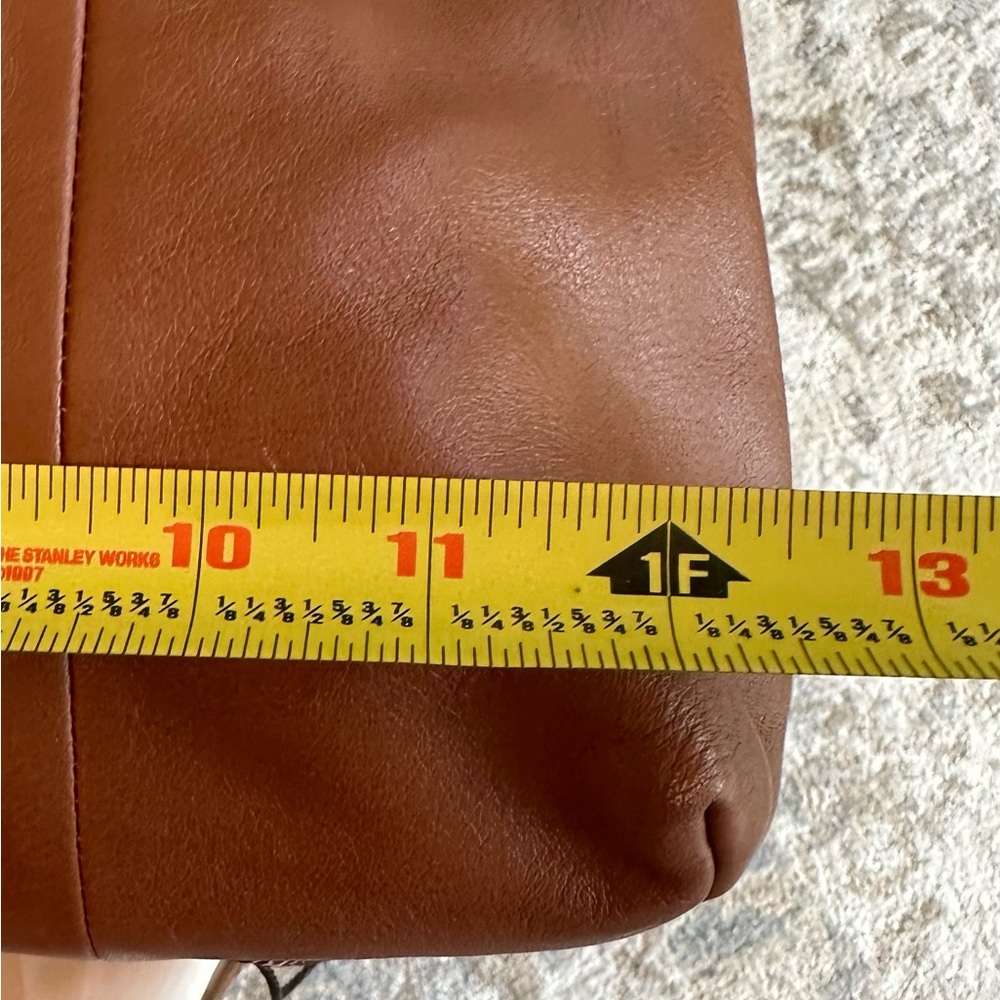 Coach Kristen pleated convertible satchel. Caramel color. - Picture 10 of 13